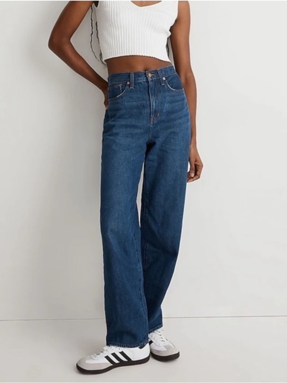 Madewell Baggy Straight Jeans Medium Wash